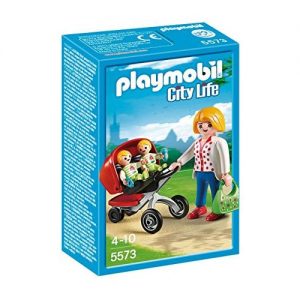 Playmobil 5573 Mother With Twin Stroller