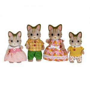 Sylvanian Families Striped Cat Family