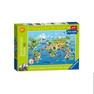 Endangered Animals Giant Floor Puzzle, 60pc