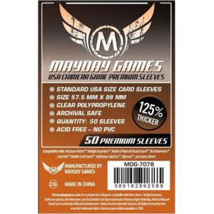 Mayday Premium 50 Clear USA Chimera Card Sleeves 57.5 x 89mm