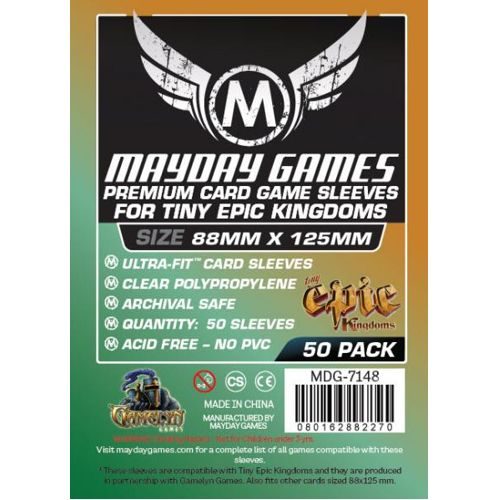 Mayday Premium 50x Clear Card Sleeves 88 x 125mm
