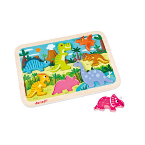 Dinosaur 7 Pieces Children'S Wooden Jigsaw Puzzle