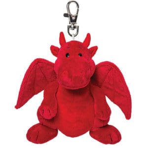 Sitting Red Dragon Keyring