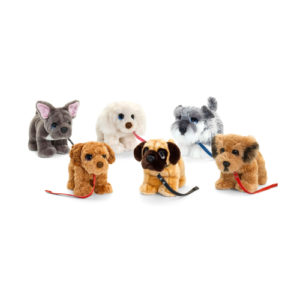 33cm Signature Cuddle Puppy on Lead 6  - Assorted (One Supplied) - Mix 1