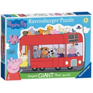 Peppa Pig London Bus Shaped Giant Floor Puzzle (24 pieces)