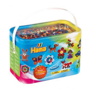 *B Grade* Hama 10,000 Beads and 5 Pegboards Bucket