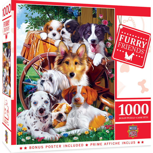 Masterpieces Puzzle: Furry Friends Ready for Work Puzzle - 1000 pieces ...