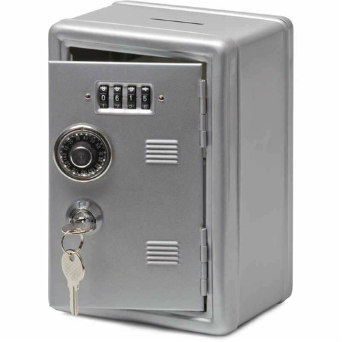 Metal Locker Bank Silver Metal Locker Bank Silver