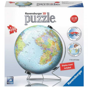 Ravensburger The World on V-Stand Globe- 540pc 3D Jigsaw Puzzle