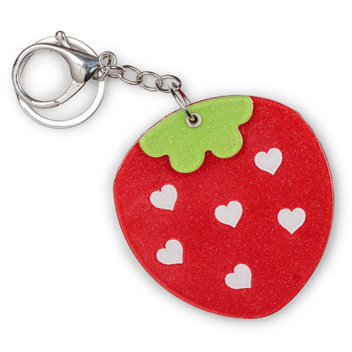Strawberry Mirror Keyring