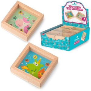 Wooden Unicorn and Dragon Mini Ball Game - Assorted