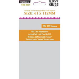 110 x French Tarot Card Sleeves (61mm x 112mm)