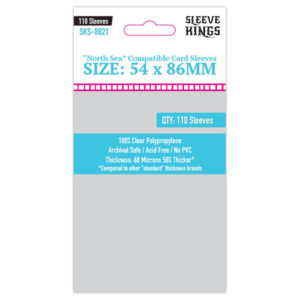110 x North Sea Compatible Card Sleeves (54mm x 86mm)