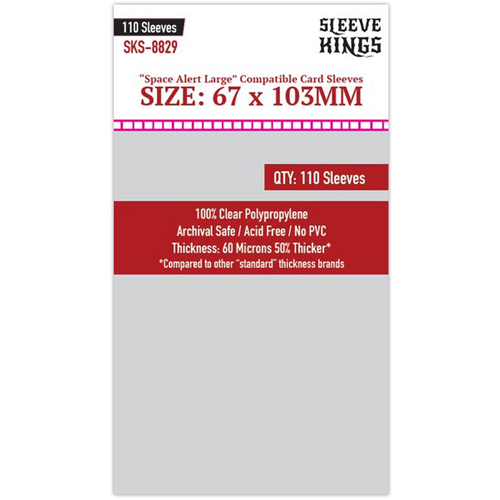 110 x Space Alert Large Compatible Sleeves (67mm x 103mm)