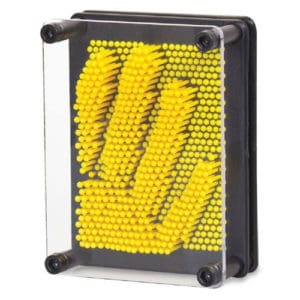 Mini Plastic Pin Art Yellow