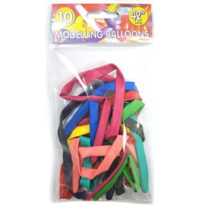 10 Modelling Balloons - Assorted (One Supplied)