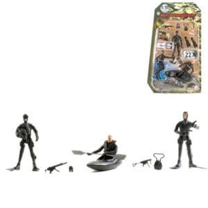 3 Navy Seal Figures & Accessories