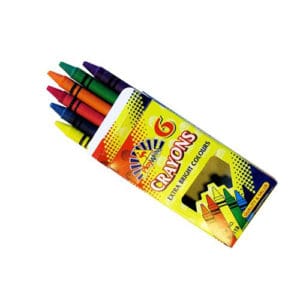 6 Wax Crayons