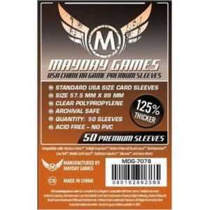 *B Grade* Mayday Premium 50 Clear USA Chimera Card Sleeves 57.5 x 89mm