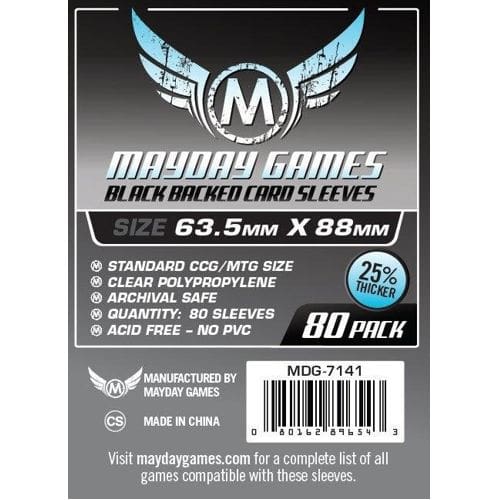 *B Grade* Mayday Premium 80 Black Card Sleeves 63.5 x 88mm *B Grade* Mayday Premium 80 Black Card Sleeves 63.5 x 88mm