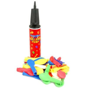 Balloon Pump & 30 Balloons - Assorted (One Supplied)