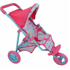 Dollsworld 3 Wheel Folding Stroller