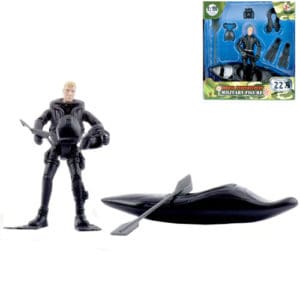Military Figure with Canoe