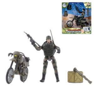Military Figure with Motorbike