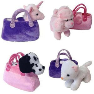 Plush Animals in Bag 4 Assorted (One Supplied)