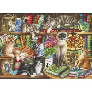 Puss In Books Puzzle (1000 pieces)