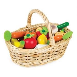 *A Grade* 24 Fruits & Vegetables In A Basket