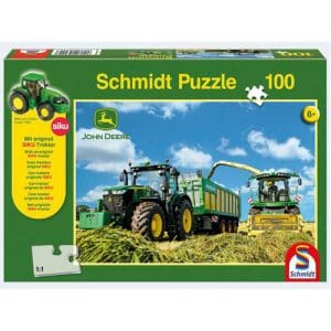 *A Grade* John Deere: Tractor 7310R With 8600I Harvester Jigsaw With Siku (100Pc)