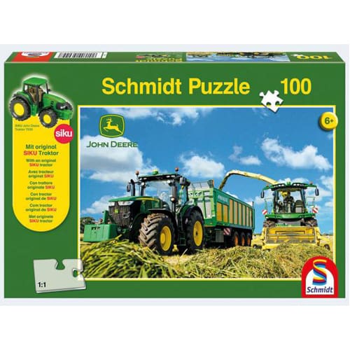 *A Grade* John Deere: Tractor 7310R With 8600I Harvester Jigsaw With Siku (100Pc) *A Grade* John Deere: Tractor 7310R With 8600I Harvester Jigsaw With Siku (100Pc)