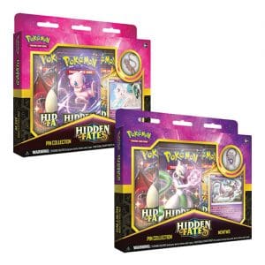 *A Grade* Pokemon TCG: Sun & Moon 11.5 Hidden Fates Pin Collection - Mewtwo/Mew