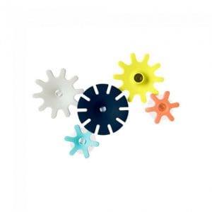 Boon Bath: COGS Building Bath Toy Set (5pcs) (navy/yellow)
