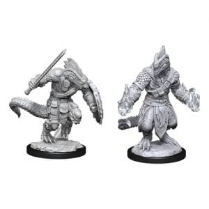 D&D: Nolzur's Marvelous Unpainted Miniatures (Wave 15): Lizardfolk Barbarian&Lizardfolk Cleric