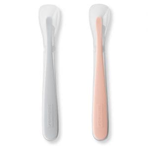 Skip Hop 2 Pack Easy Feed Spoons Grey and Soft Coral