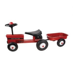 Red Tractor with Trailer