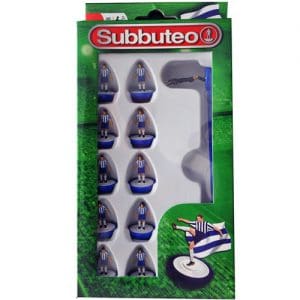 Subbuteo Blue and White Striped Player Set