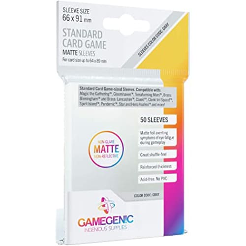 Gamegenic Just Sleeves: Standard Card Game White (50)