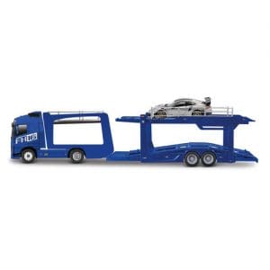 1:43 Street Fire Multicar Carrier - Volvo Fh16 Globetrotter 750 Xxl (Blue)