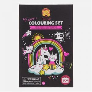 Tiger Tribe Neon Colouring Set: Unicorns and Friends