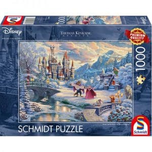 *A Grade* Thomas Kinkade: Disney Beauty and the Beast Winter Enchantment (1000pc)