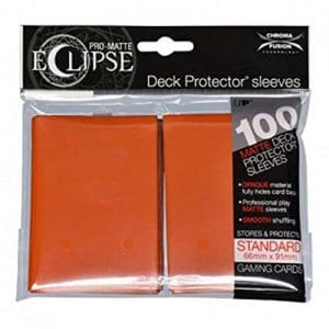 *B Grade* PRO-Matte Eclipse Pumpkin Orange Standard (100) Deck Protector Sleeves