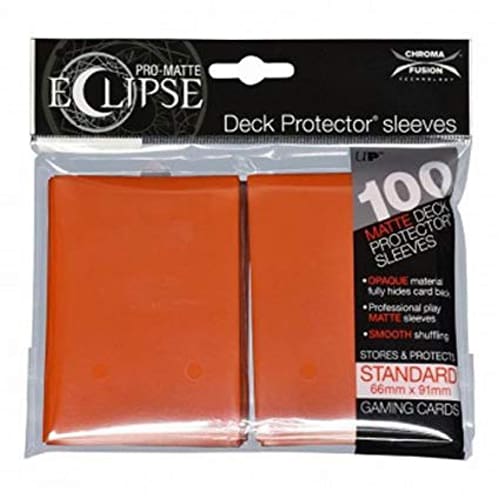 *B Grade* PRO-Matte Eclipse Pumpkin Orange Standard (100) Deck Protector Sleeves *B Grade* PRO-Matte Eclipse Pumpkin Orange Standard (100) Deck Protector Sleeves