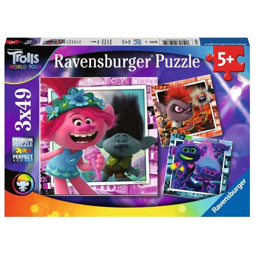 *B Grade* Trolls 2 World Tour, 3 x 49pc puzzles *B Grade* Trolls 2 World Tour, 3 x 49pc puzzles