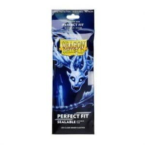 Dragon Shield - Perfect Fit Toploaders Japanese Size Inner Sealable Sleeves 100pk - Clear