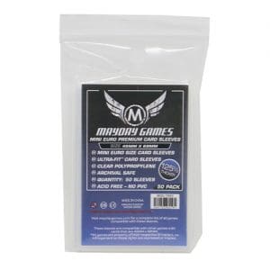 Mayday Premium 50 Clear Mini European Card Sleeves 45 x 68mm