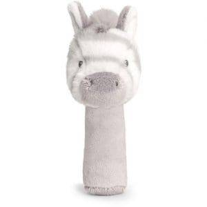 14cm Keeleco Cuddle Zebra Stick Rattle