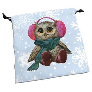 Deluxe Dice Bag Festive Owls
